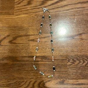 Delicate stone beaded necklace